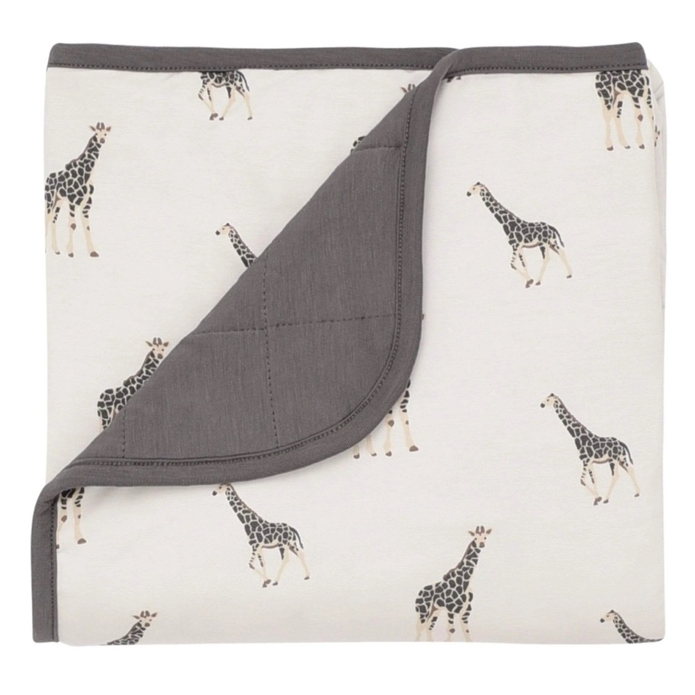 Kyte BABY Cream and Gray Giraffe Blanket